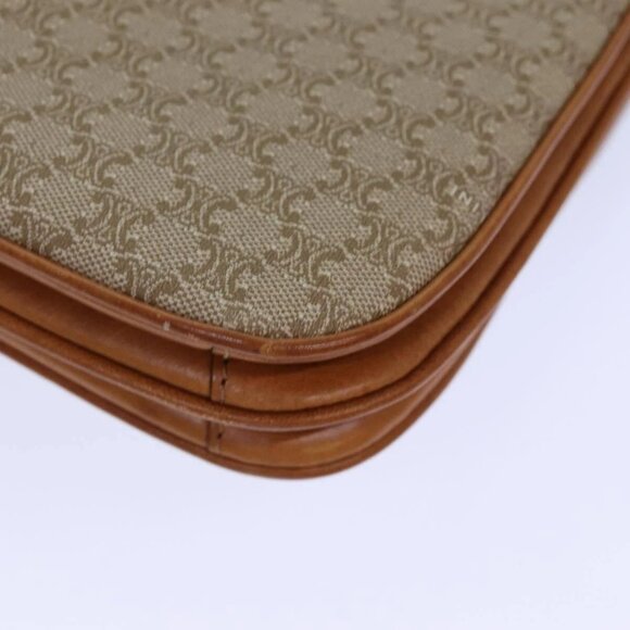 CELINE Macadam Canvas Shoulder Bag Beige Brown Auth 82147 - Picture 5 of 16